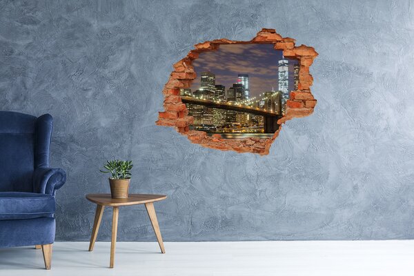 Fototapeta díra na zeď 3D Brooklynský most nd-c-70432448