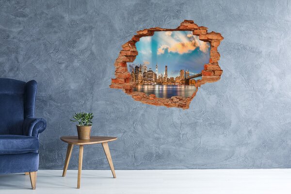 Fototapeta díra na zeď 3D Brooklynský most nd-c-70496759