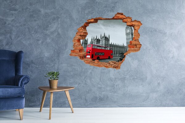 Fototapeta díra na zeď 3D Londýnský autobus nd-c-70683213