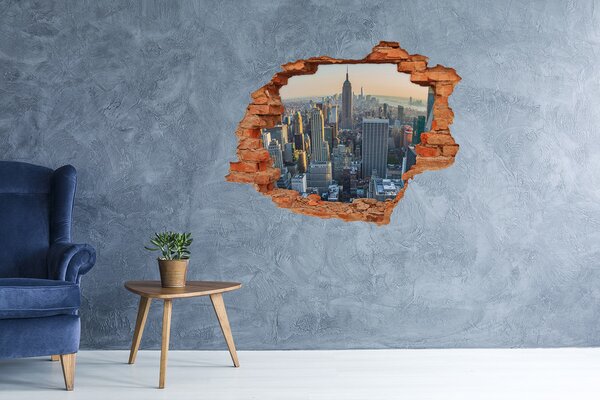 Fototapeta díra na zeď 3D Manhattan New York nd-c-70712483