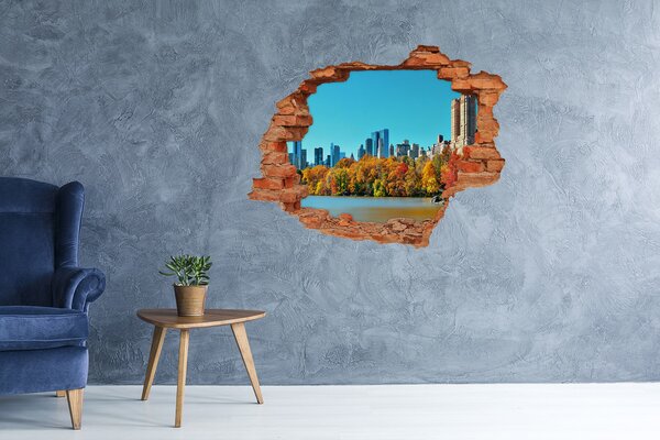 Fototapeta díra na zeď 3D New York podzim nd-c-70676089