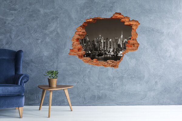 Fototapeta díra na zeď 3D Manhattan New York nd-c-70678313