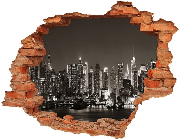 Fototapeta díra na zeď 3D Manhattan New York nd-c-70678313