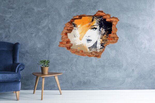 Díra 3D fototapeta nálepka Portrét ženy nd-c-71023341