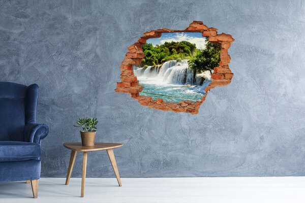 Nálepka fototapeta 3D výhled Vodopád Krka nd-c-71335224
