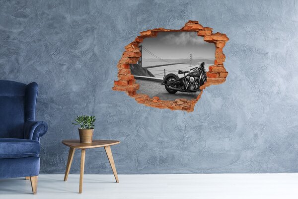 Foto fotografie díra na zeď Motorka nd-c-71343496