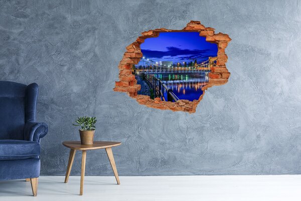 Fototapeta díra na zeď 3D Vratislav noc nd-c-71547172