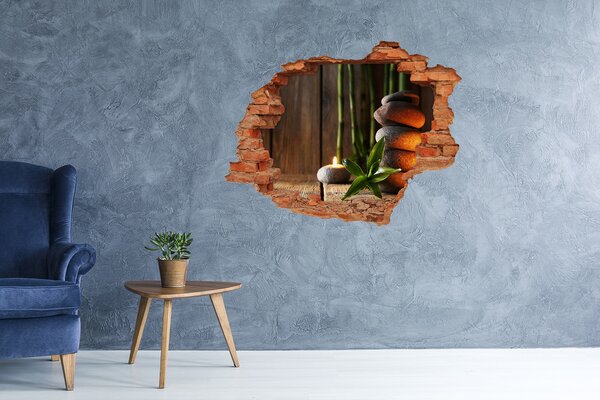 Díra 3D fototapeta Kameny zen bambus nd-c-71618515