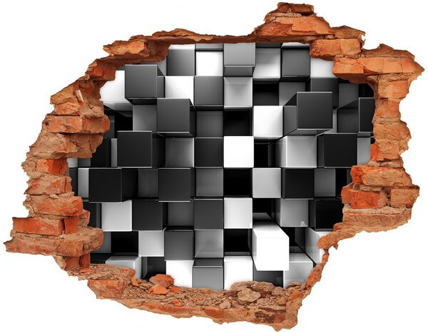 Díra 3D fototapeta na stěnu Abstrakce kostky nd-c-72067994