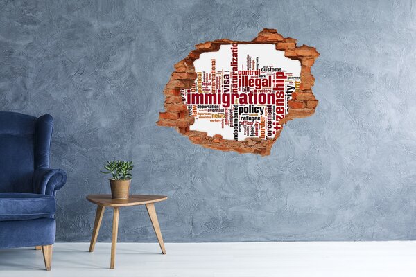 Fototapeta díra na zeď Imigrace nd-c-72118150