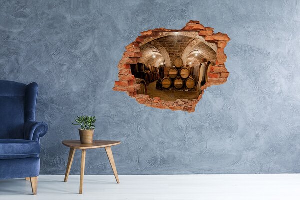 Fototapeta díra na zeď 3D Sudy vinice nd-c-72492080