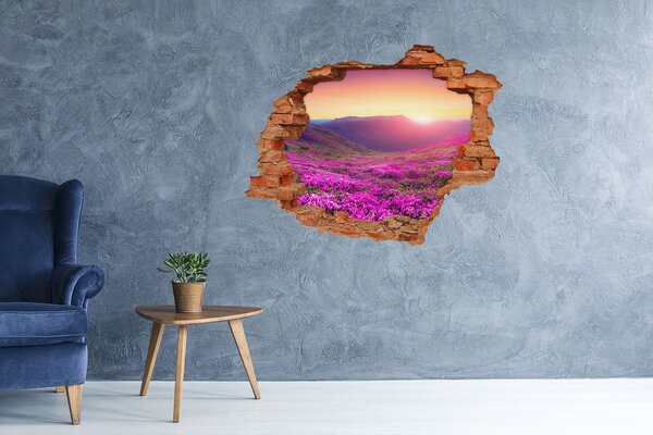Nálepka fototapeta 3D výhled Růžové kopečky nd-c-72586785