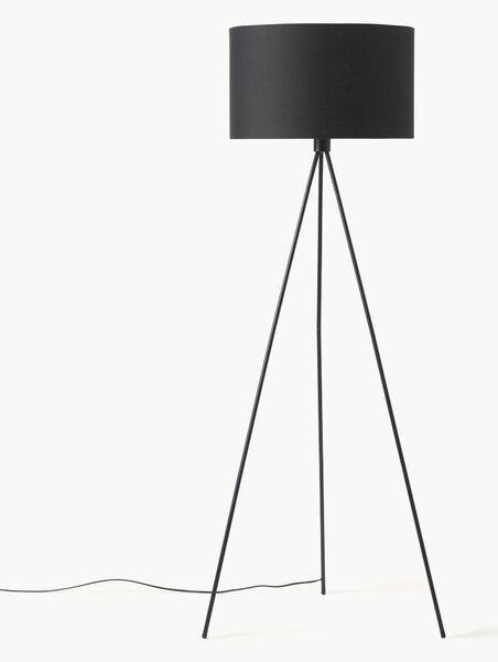 Stojací lampa trojnožka's látkovým stínidlem Cella
