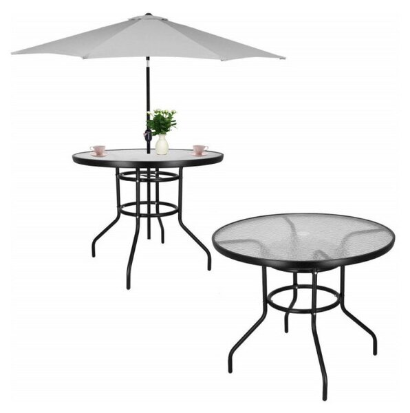 Zahradní stolek 90 cm SPRINGOS BISTRO GF1021 černý