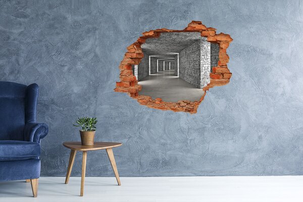 Díra 3D fototapeta nálepka Tunel z cihly nd-c-73658635