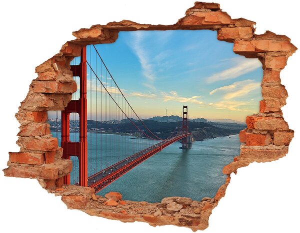 Fototapeta díra na zeď 3D Most San Francisco nd-c-73939513