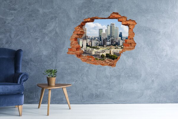 Fototapeta díra na zeď 3D Varšava Polsko nd-c-73940360