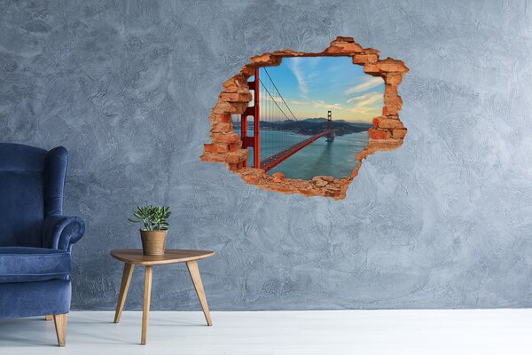 Fototapeta díra na zeď 3D Most San Francisco nd-c-73939513