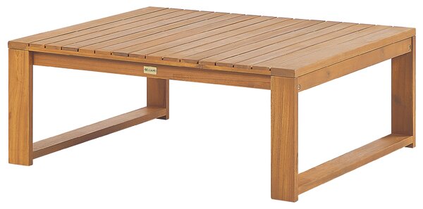 Zahradní konferenční stolek z akátového dřeva 90 x 75 cm světlé dřevo TIMOR II