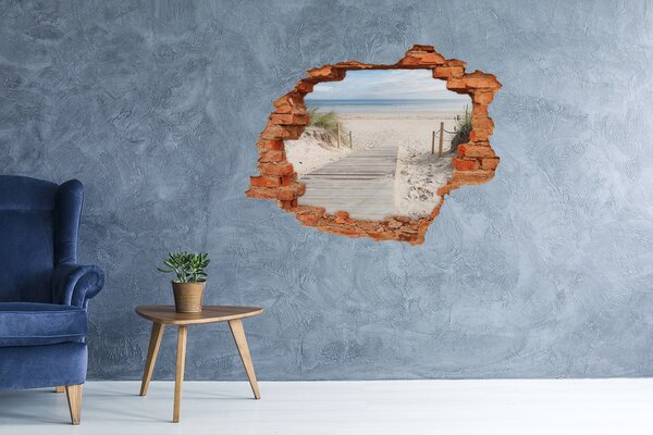 Nálepka fototapeta 3D výhled beton Pláž nd-c-74072546