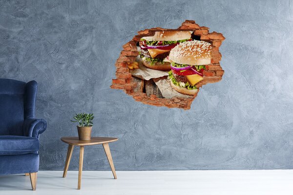 Nálepka 3D díra beton Hamburgery nd-c-74120403