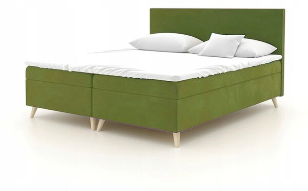Čalouněná postel BLAIRE - 160x200, zelená