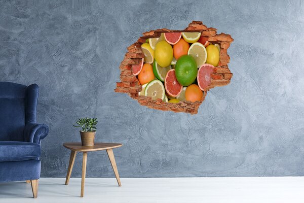 Nálepka 3D díra Citrusové ovoce nd-c-75213206