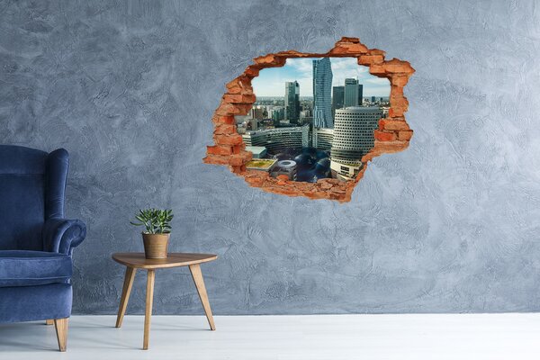 Fototapeta díra na zeď 3D Varšava Polsko nd-c-75849739