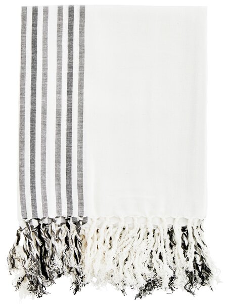 Bavlněný ručník s třásněmi Off White 100 × 180 cm
