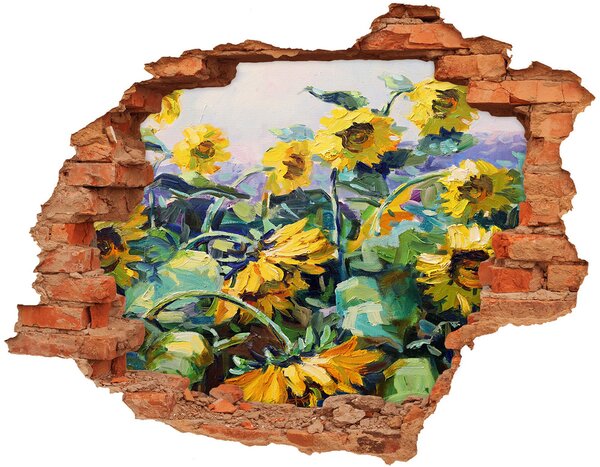 Díra 3D fototapeta nálepka Slunečníky nd-c-75810781