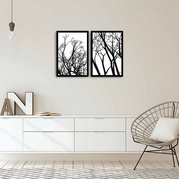 ASIR Sada obrazů TREE MDF 2 ks