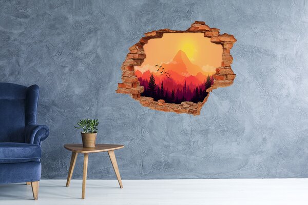 Nálepka fototapeta 3D výhled Horská krajina nd-c-76654160