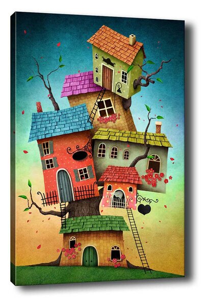 ASIR Nástěnný obraz TREEHOUSE plátno 50 x 70 cm