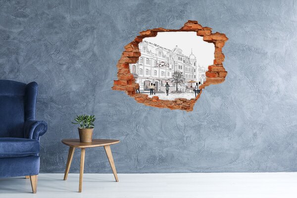 Díra 3D fototapeta na stěnu Staré město nd-c-77255589