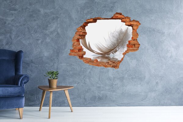 Díra 3D fototapeta na stěnu Pírko na vodě nd-c-77181591