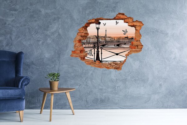 Fototapeta díra na zeď 3D Soumrak v Paříži nd-c-77436218