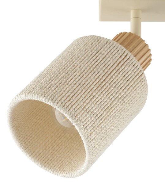 Brilliant Stropní světlo Arlo, béžové, textilní, délka 69 cm, 3 žárovky, stmívatelný, Krémová / jantar, Obývací pokoj / jídelna, Textil / tkanina / hedvábí, Moderní