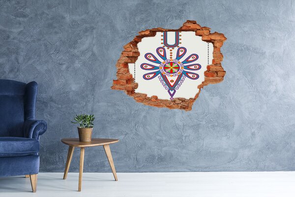 Díra 3D fototapeta nálepka Polský lidový vzor nd-c-77969102
