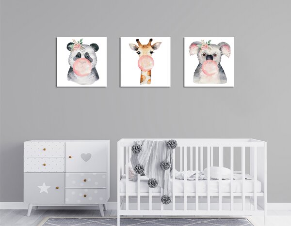 ASIR Sada nástěnných obrazů ANIMALS 3 ks
