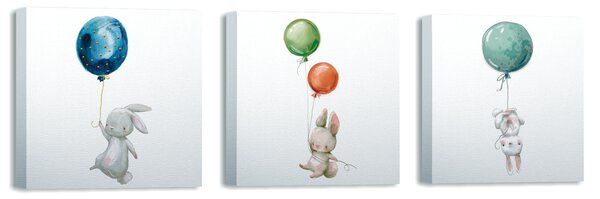 ASIR Sada nástěnných obrazů RABBITS 3 ks