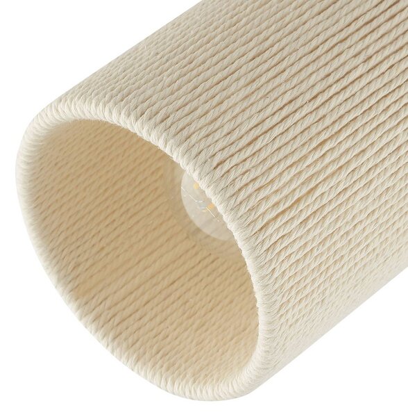 Brilliant Stropní světlo Arlo, béžové, textilní, délka 62 cm, dvoupalicové, stmívatelný, Krémová / jantar, Obývací pokoj / jídelna, Textil / tkanina / hedvábí, Moderní