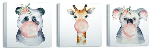 ASIR Sada nástěnných obrazů ANIMALS 3 ks