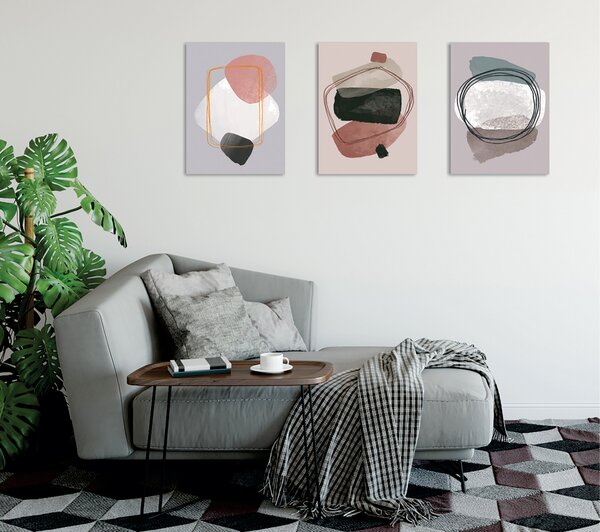 ASIR Sada nástěnných obrazů ABSTRACT 3 ks