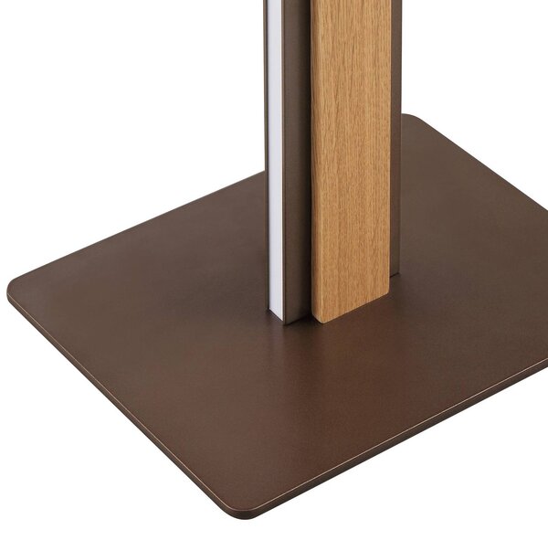 Brilliant LED stojací lampa Arviso, v barvě dřeva, dub, výška 142 cm,, stmívatelný, Světlé dřevo, Obývací pokoj / jídelna, Dřevo, Moderní