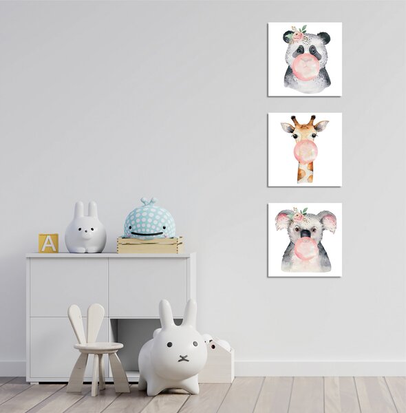 ASIR Sada nástěnných obrazů ANIMALS 3 ks