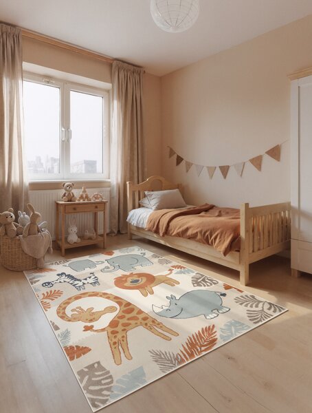 Hanse Home, Dětský koberec Adventures 106409 Cream Multicolor, 120x170, vícebarevná, dětský pokoj