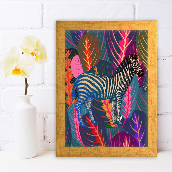 ASIR Nástěnný obraz ZEBRA MDF 24 x 29 cm
