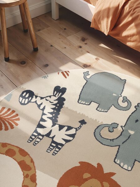 Hanse Home, Dětský koberec Adventures 106409 Cream Multicolor kruh, 160x160 (průměr) kruh, vícebarevná, dětský pokoj
