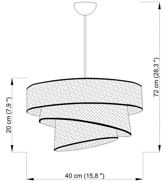 ZÁVĚSNÉ SVÍTIDLO, 40/72 cm P & B - Online Only svítidla, Online Only