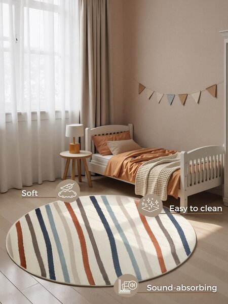 Hanse Home, Dětský koberec Adventures 106410 Cream Multicolor kruh, 160x160 (průměr) kruh, vícebarevná, dětský pokoj